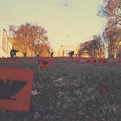 United Farm Workers flags on Bascom Hill