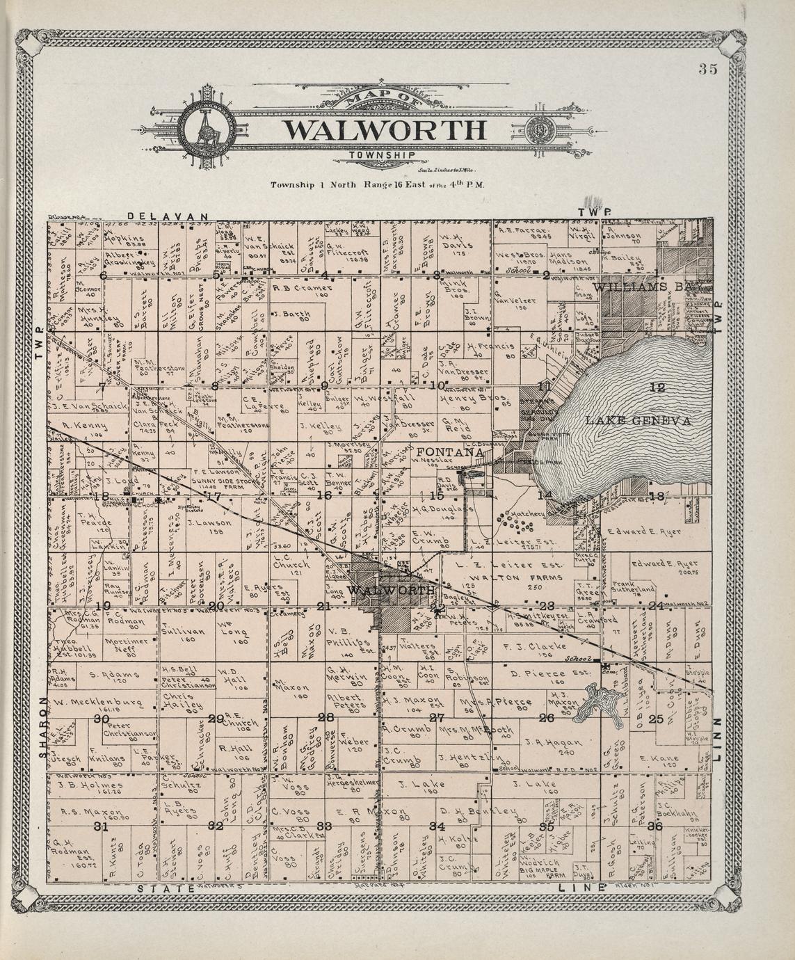 Standard atlas of Walworth County, Wisconsin including a plat book of