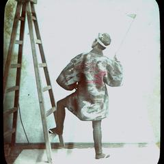 [Man with ladder]