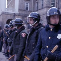 Policemen in front of Bascom Hall