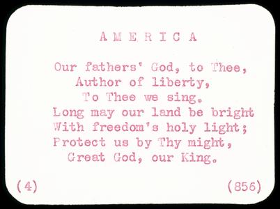 "America" - fourth verse