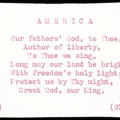 "America" - fourth verse