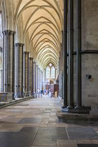 Salisbury Cathedral north nave aisle looking west