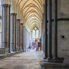 Salisbury Cathedral north nave aisle looking west
