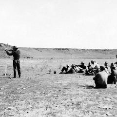 Aldo Leopold shooting with USFS rangers