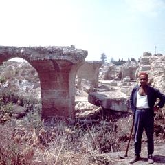 Man at Roman Ruins at Carthage