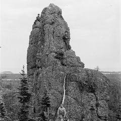 Climbers on Monument Rock