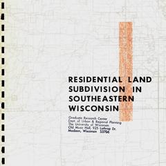 Residential land subdivision in southeastern Wisconsin