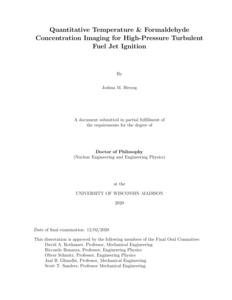Quantitative Temperature & Formaldehyde Concentration Imaging for High-Pressure Turbulent Fuel Jet Ignition