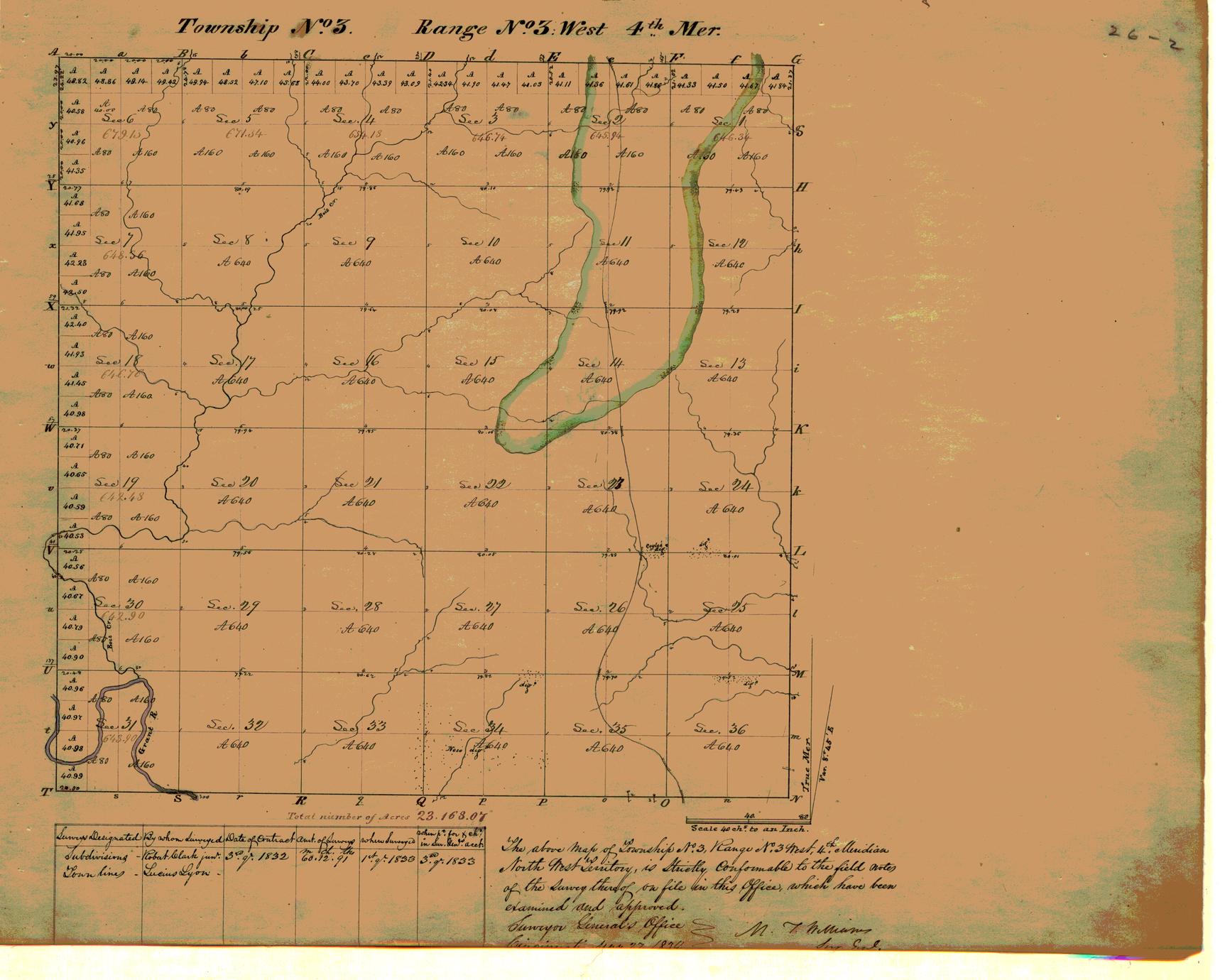 [Public Land Survey System map: Wisconsin Township 03 North, Range 03 West]