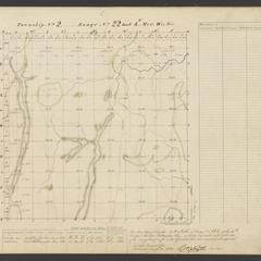 [Public Land Survey System map: Wisconsin Township 02 North, Range 22 East]