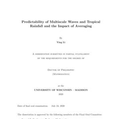 Predictability of Multiscale Waves and Tropical Rainfall and the Impact of Averaging