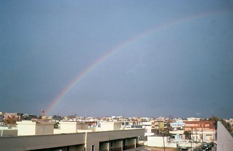 Rainbow over Haj Andalus, a Suburb of Tripoli