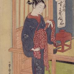 The Courtesan Sugawara of the Tsuru Establishment, from a series of Portraits of Courtesans
