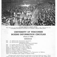 Boxing information circular, 1939