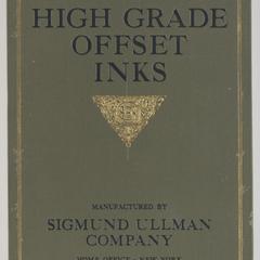 Specimens of high grade offset inks