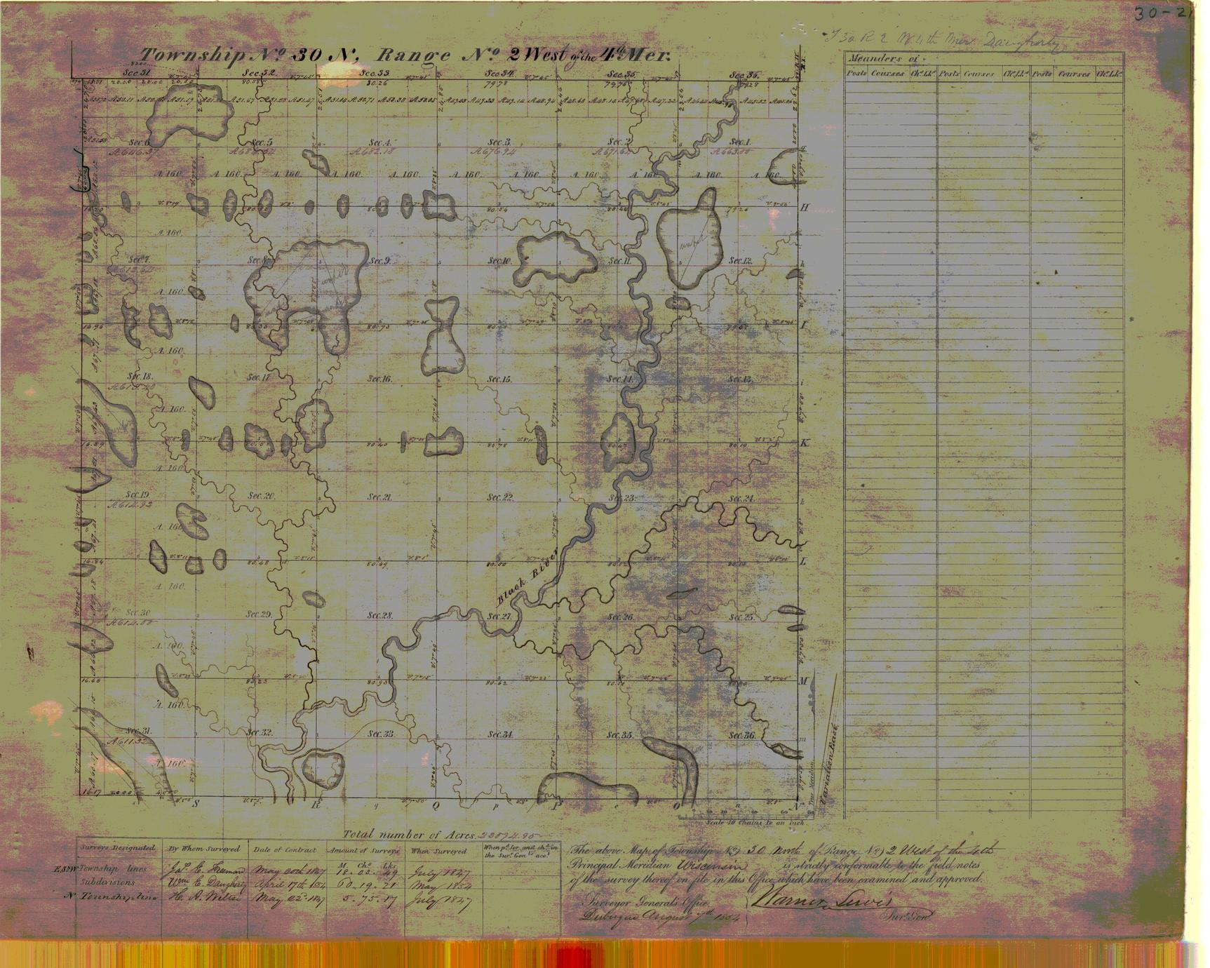 [Public Land Survey System map: Wisconsin Township 30 North, Range 02 West]