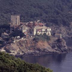 Distant view of the Pantocrator Monastery
