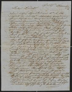 [Letter from Anton Klenert to his friend, Jakob Sternberger, November 27, 1853]