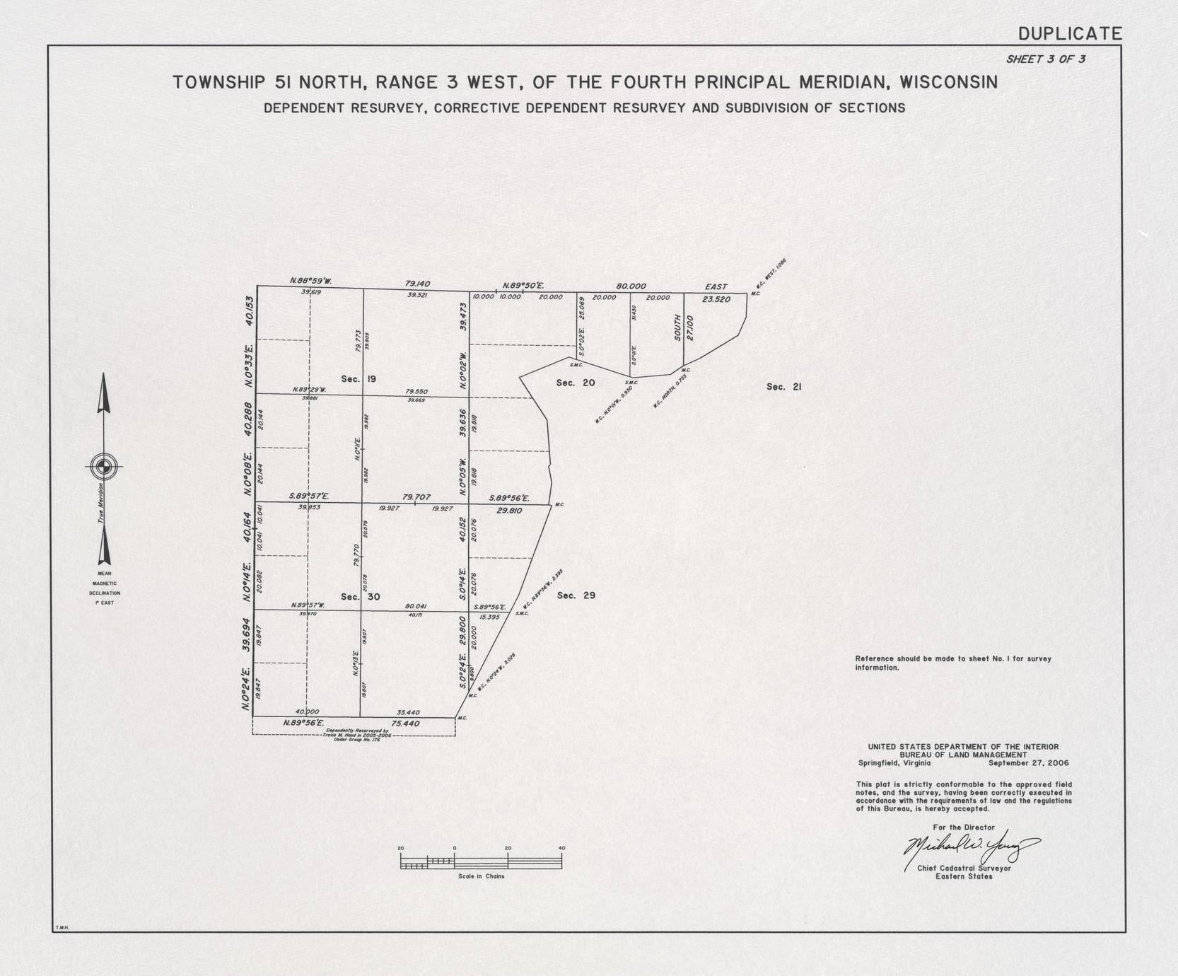 [Public Land Survey System map: Wisconsin Township 51 North, Range 03 West]
