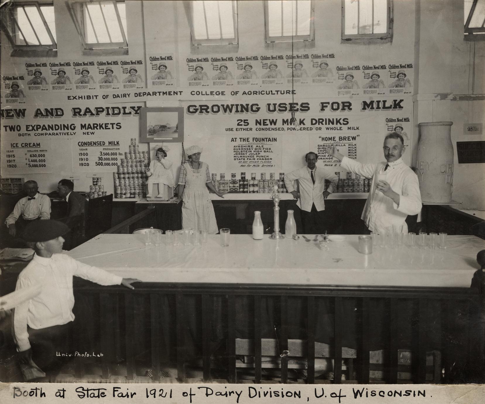 Dairy division fair booth, 1921