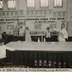 Dairy division fair booth, 1921