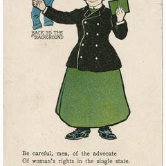 Valentine greetings, suffrage postcard