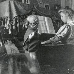 Playing the piano