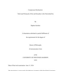 Conspicuous Dysfunction: Televisual Portrayals of Sex and Sexuality in the Networked Era