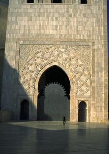 Entrance to Hassan II Mosque in Casablanca Completed in 1993