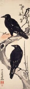 Crows on Plum Branch