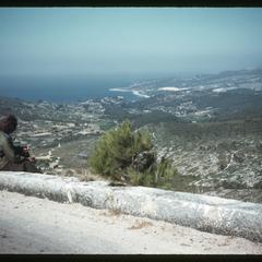 Road above Marseilles and a Red Cross girl
