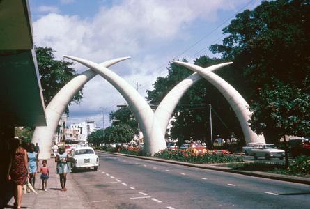 Crossed Elephant Tusks : Symbol of City of Mombasa
