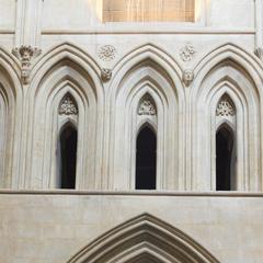 Wells Cathedral interior nave triforium