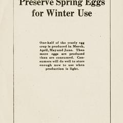Preserve eggs for winter use