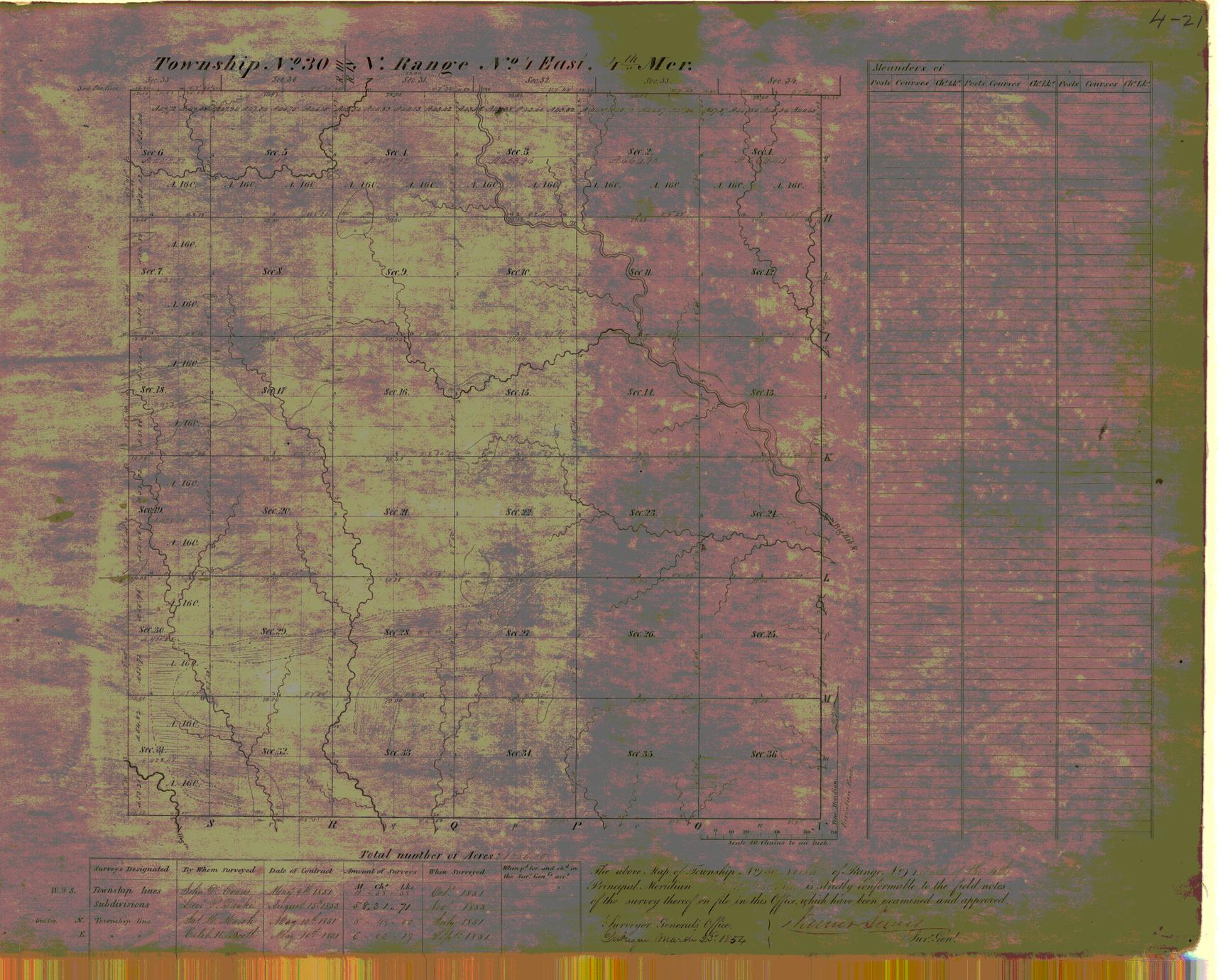 [Public Land Survey System map: Wisconsin Township 30 North, Range 04 East]