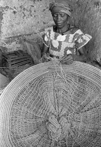 Woman Making a Fish Net
