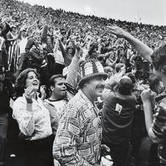 Football spectators sing the "Bud" song