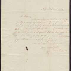 Letter from Sarah Nicoll, Islip, Nov. 3, 1828