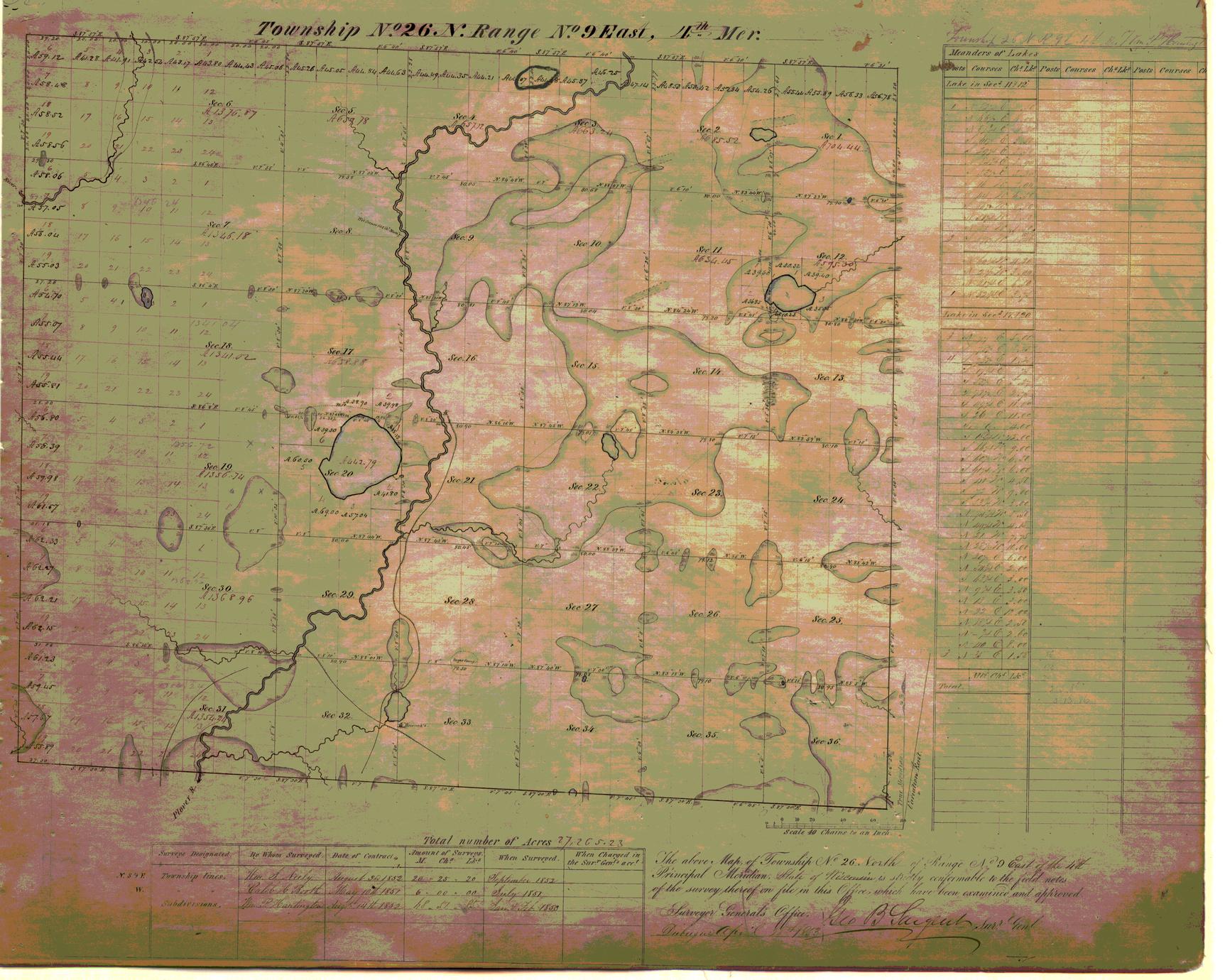[Public Land Survey System map: Wisconsin Township 26 North, Range 09 East]