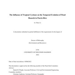The Influence of Tropical Cyclones on the Temporal Evolution of Flood Hazards in Puerto Rico