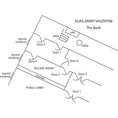 Scene plot of bank robbery sequence in Alias Jimmy Valentine