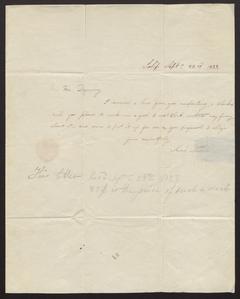 Letter from Sarah Nicoll, Islip, Sept. 22, 1828
