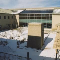 Lenfestey Family Courtyard of Mary Ann Cofrin Hall in winter