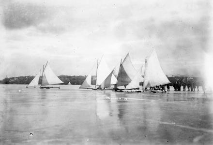 Ice boating at the Ice Carnival