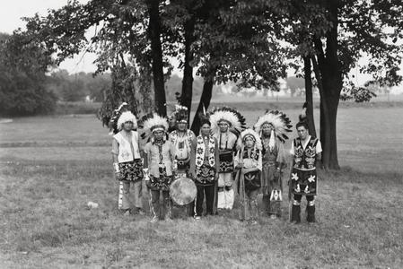 Native American in ceremonial dress