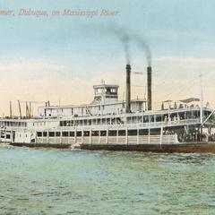 8211 Steamer, Dubuque, on Mississippi River
