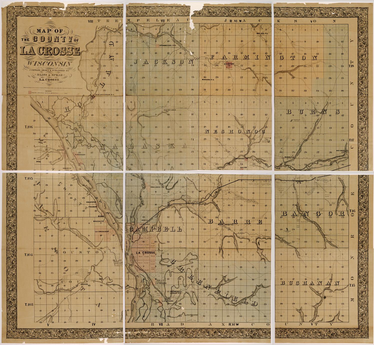 ‎Map Of The County Of La Crosse, Wisconsin (1 Of 3) - UWDC - UW-Madison ...