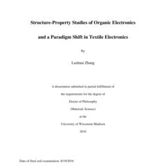 Structure-Property Studies of Organic Electronics and a Paradigm Shift in Textile Electronics