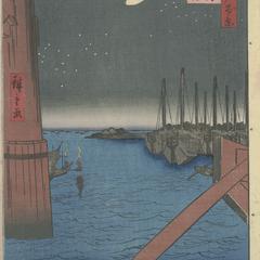 Tsukuda Island from Eitai Bridge, no. 4 from the series One-hundred Views of Famous Places in Edo